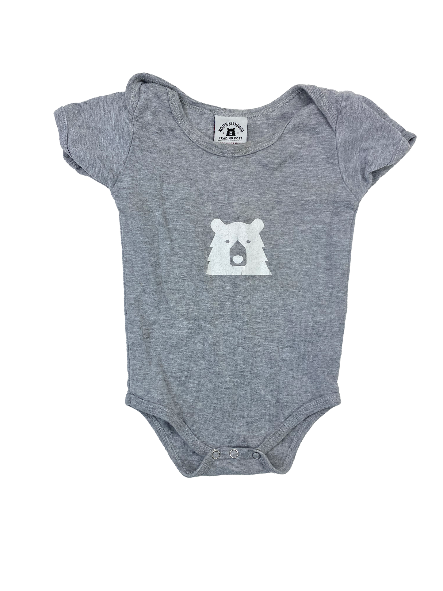 North Standard Grey Onesie with Bear 3-6M