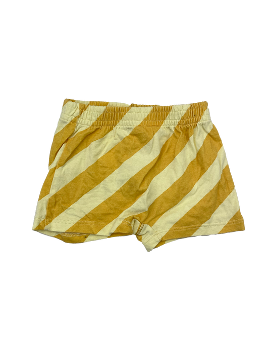 Zara Yellow Striped Shorts 6-9M