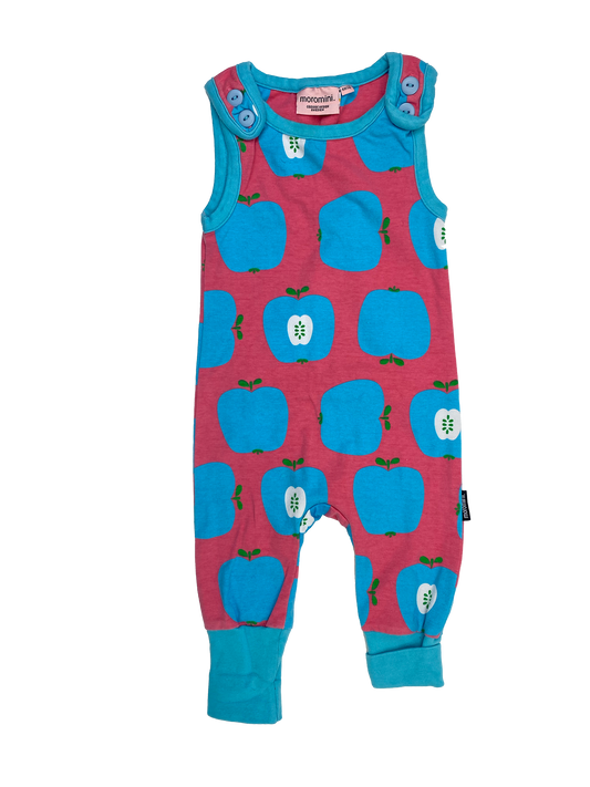Moromini Pink & Blue Jumpsuit with Apples 6-9M