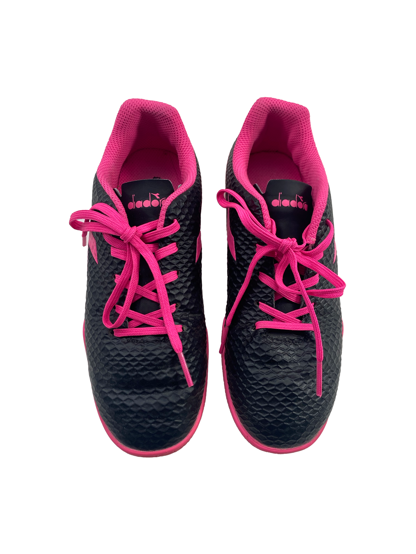 Diadora Black & Pink Indoor Soccer Shoes 2Y