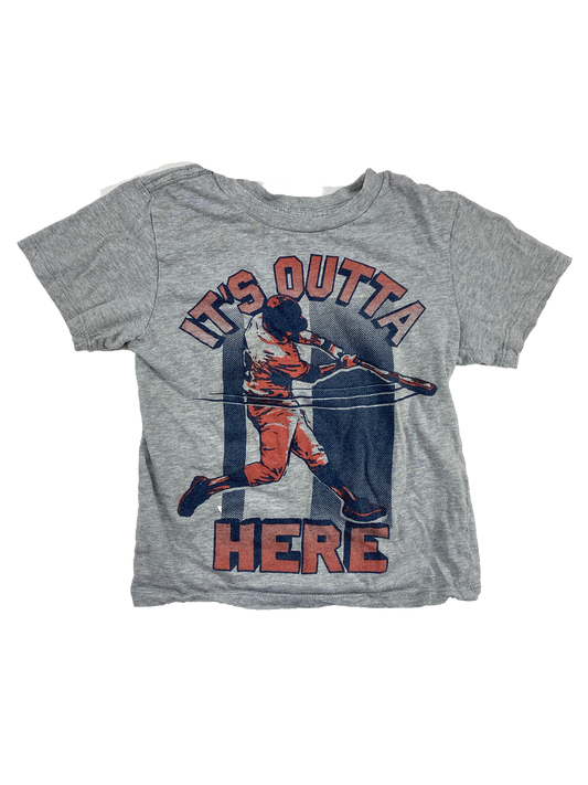 The Children's Place Grey T-Shirt With "It's Outta Here" Baseball 4