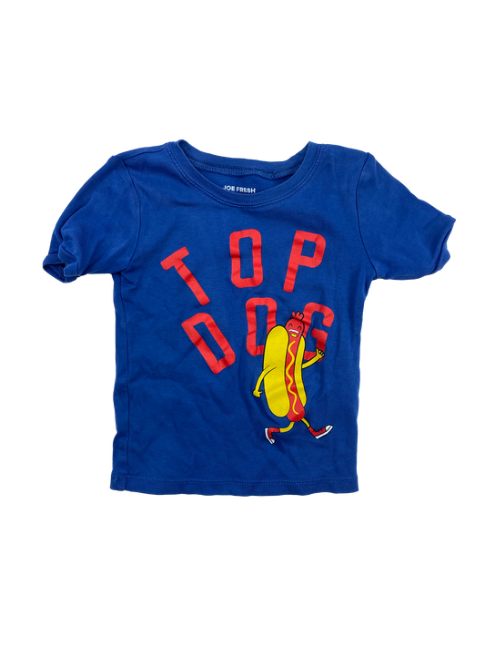 Joe Fresh Blue PJ Top with "Top Dog" 4T