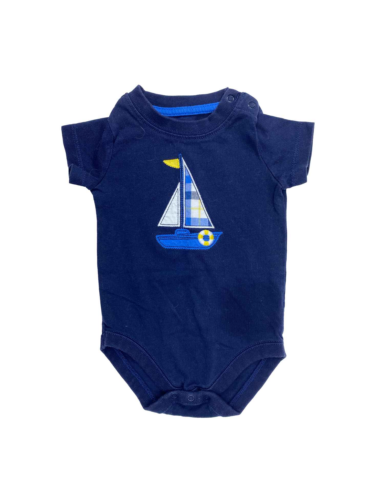 Gymboree Navy Onesie with Sailboat 3-6M