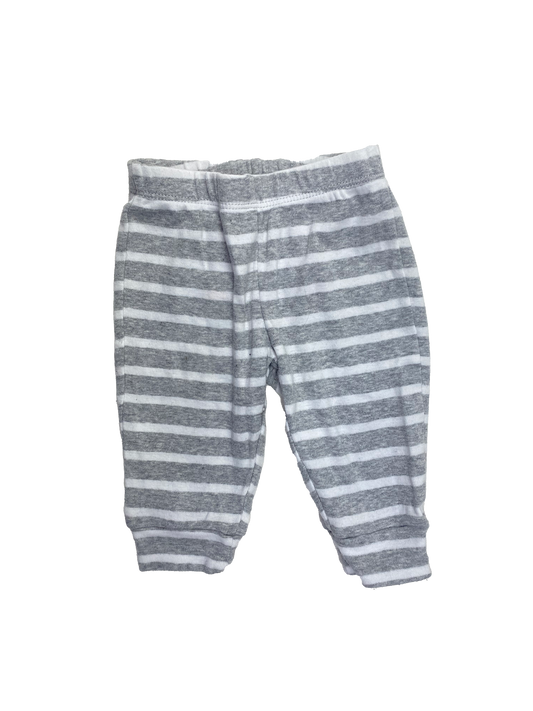 Carter's Grey Pants with White Stripes with Crab 3M