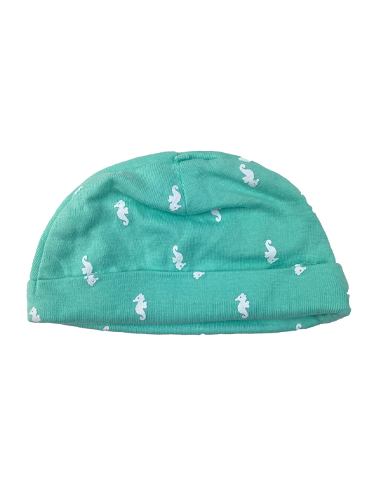 Carter's Teal Beanie with Seahorses 3M