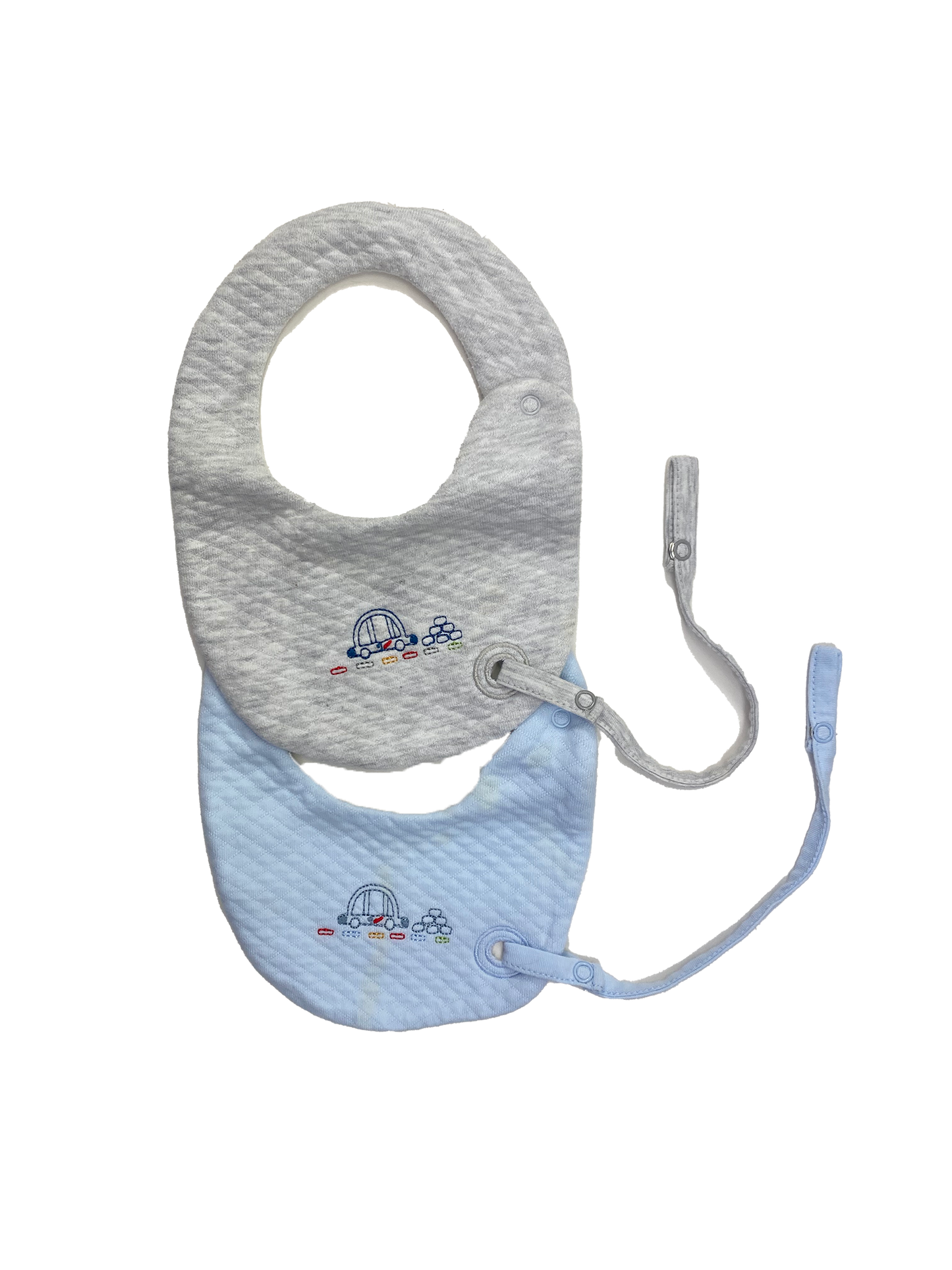 ❗️Stained: Idibaby 2-Pack Bibs with Pacifier Clips 0-12M