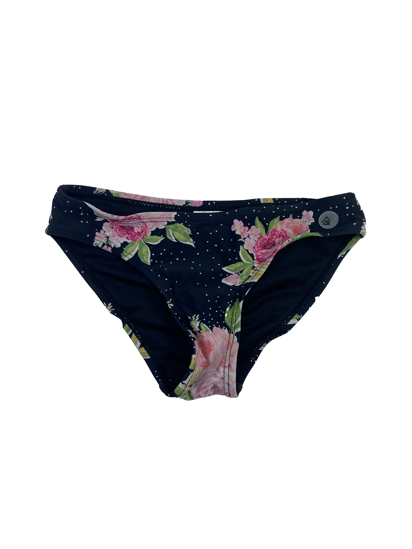 Ripzone Black Bikini Bottoms with Pink Flowers 5