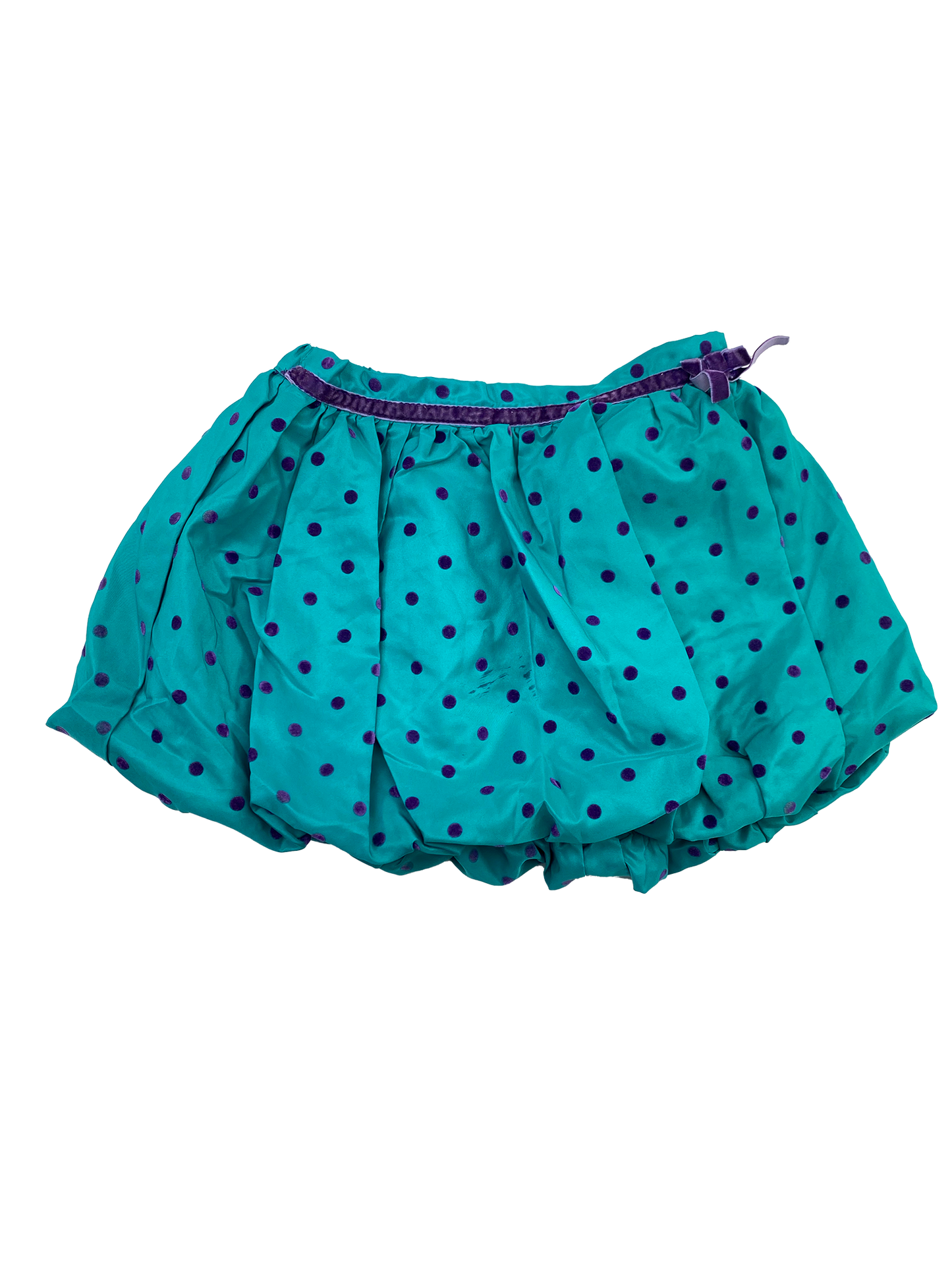 ❗️Stain: The Children's Place Teal Skirt with Purple Dots 4T