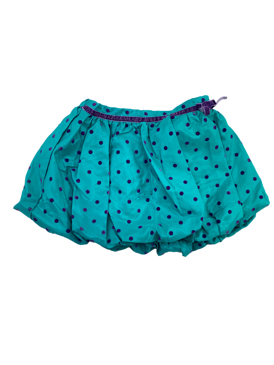 ❗️Stain: The Children's Place Teal Skirt with Purple Dots 4T