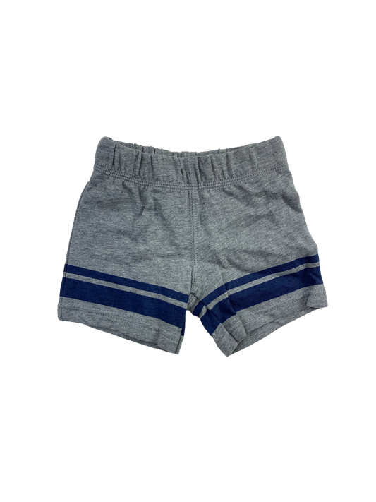 Carter's Grey Shorts with Navy Stripe 6M