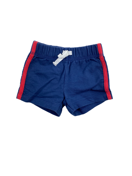 Carter's Navy Shorts with Red Stripe 3M