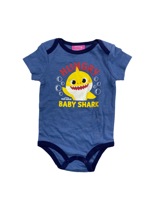 Nickelodeon Navy Onesie with "Hungry Baby Shark"  6-12M