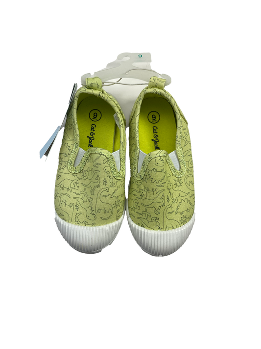 Cat & Jack Green Slip-On Shoes with Dinosaurs 9