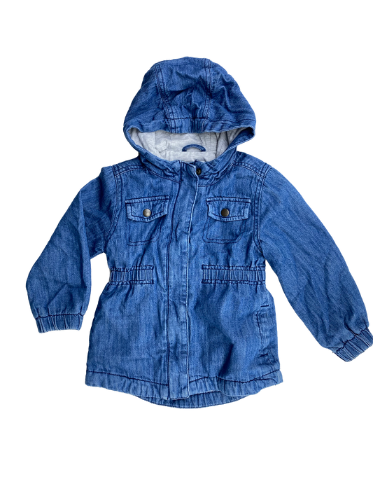 Old Navy Lightweight Jean Jacket with Hood 3T