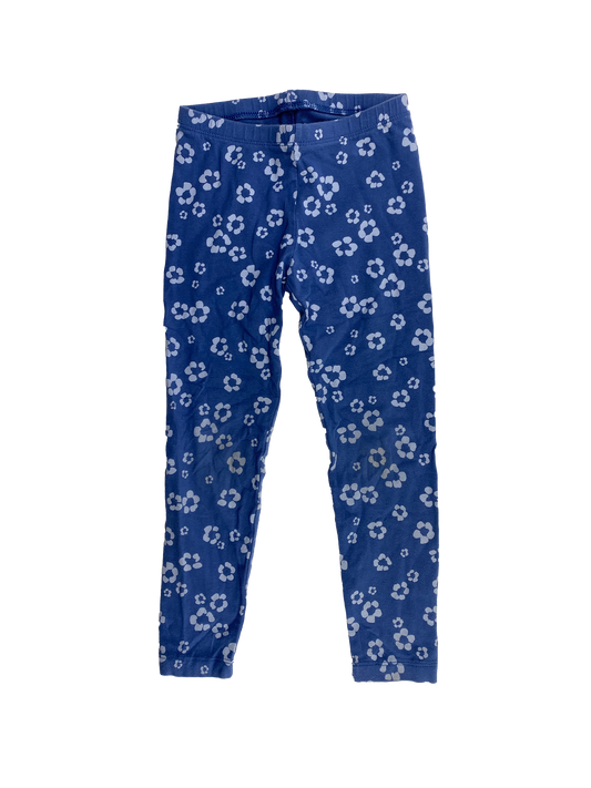Old Navy Blue Leggings with Flowers 5T