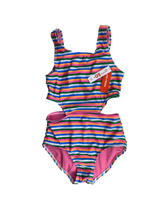 Joe Fresh Multicoloured Striped Swimsuit 7-8