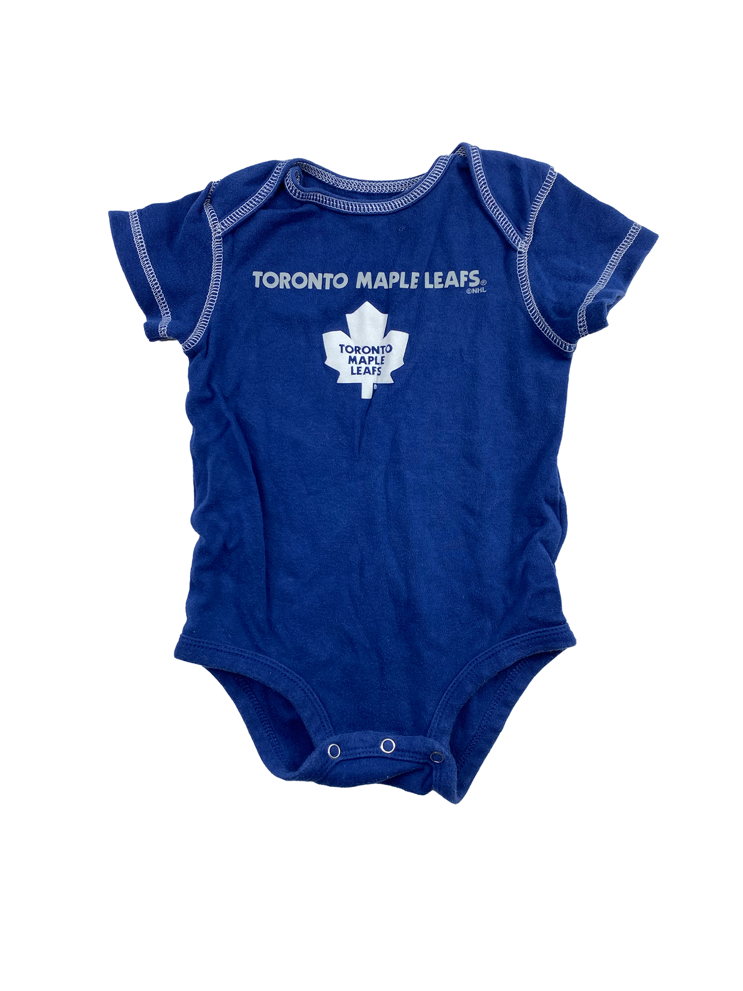 NHL Blue Onesie with "Toronto Maple Leafs" 12M