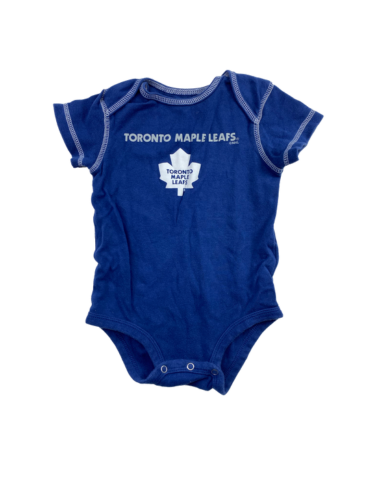 NHL Blue Onesie with "Toronto Maple Leafs" 12M