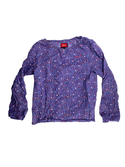 Mexx Purple Long Sleeve Shirt with Flowers 9-10