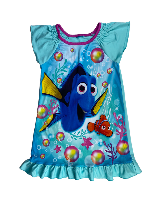 Turquoise Nightgown with Dory & Nemo 4-5