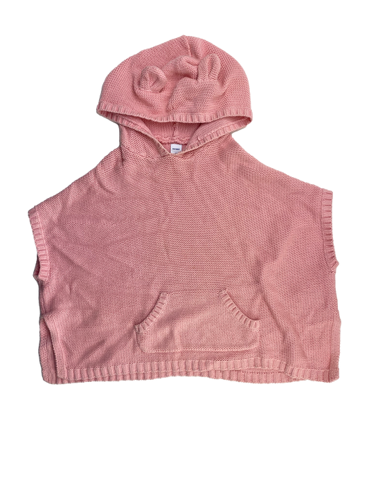 Old Navy Pink Knit Poncho with Ears 4T