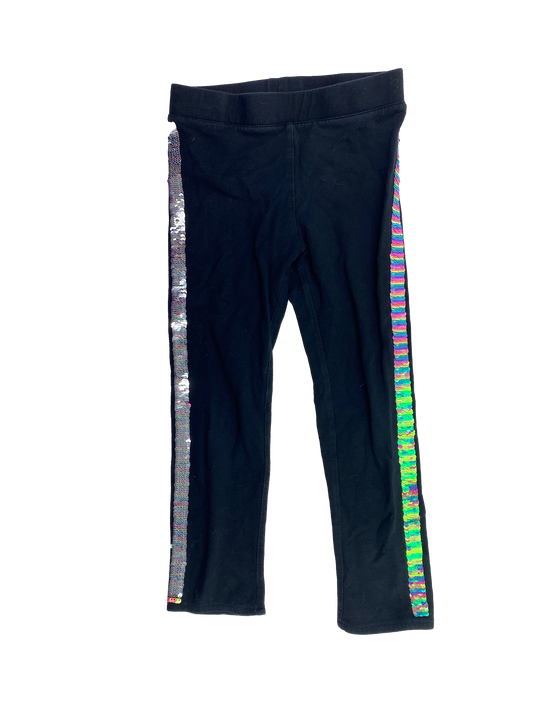 H&M Black Pants with Sequin Stripes 4-5
