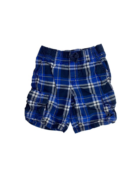 Gymboree Blue & Navy Plaid Shorts 4T
