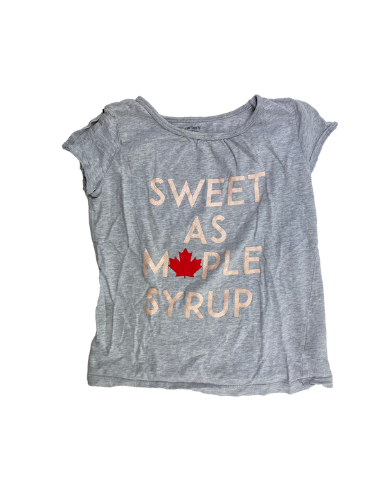 Carter's Grey T-Shirt with "Sweet As Maple Syrup" 7