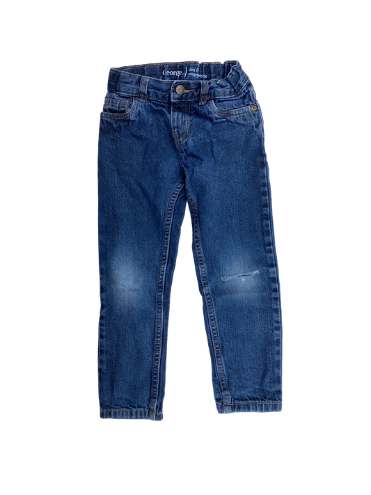 ❗️Hole: George Slim Fit Dark Wash Jeans 6