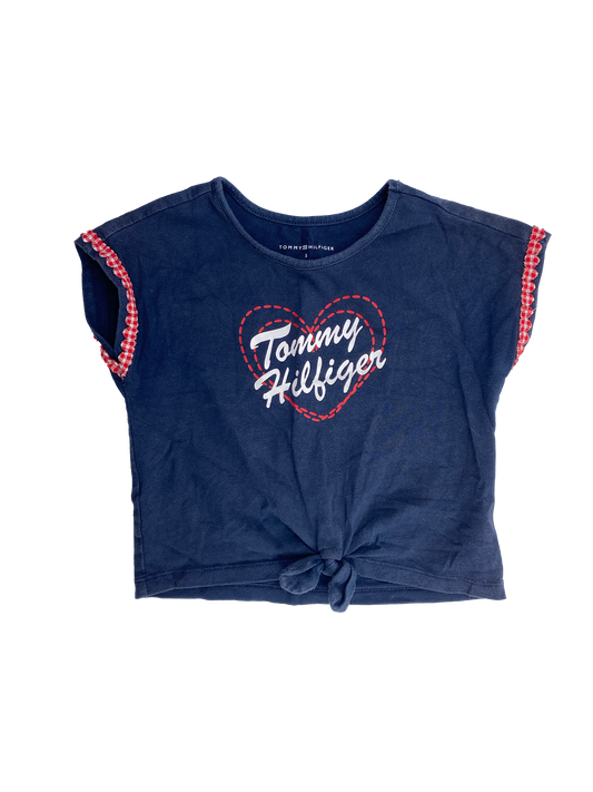 Tommy Hilfiger Navy T-Shirt with Front Knot 5