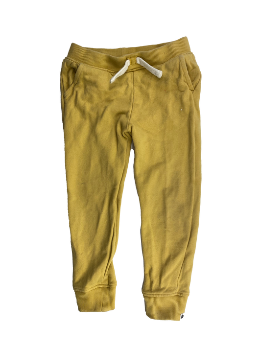 ❗️Small Stain: Rise Little Earthlings Yellow Joggers 4-5