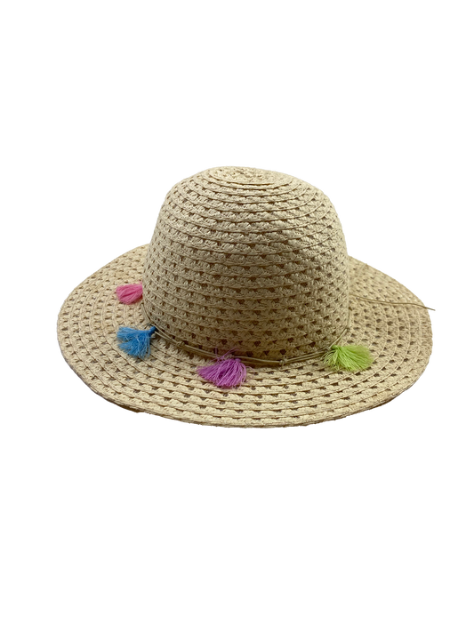 Straw Hat with Tassels OS