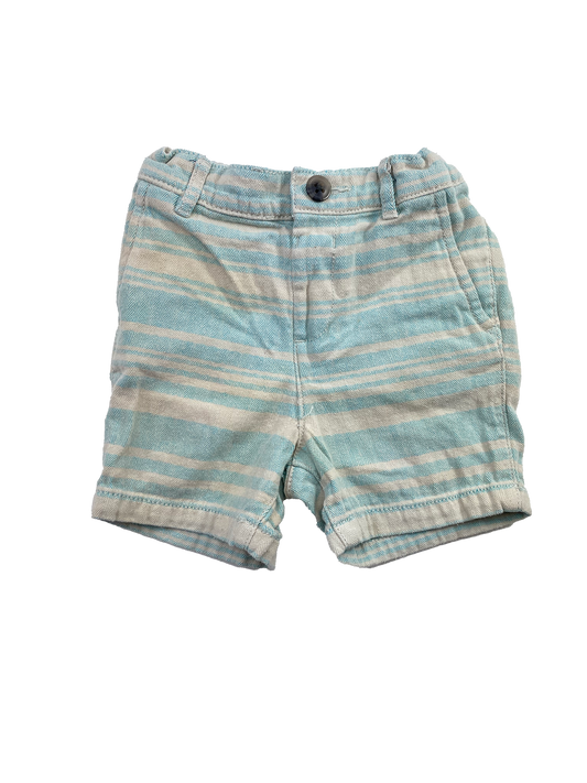 The Children's Place Turquoise Striped Shorts 18-24M