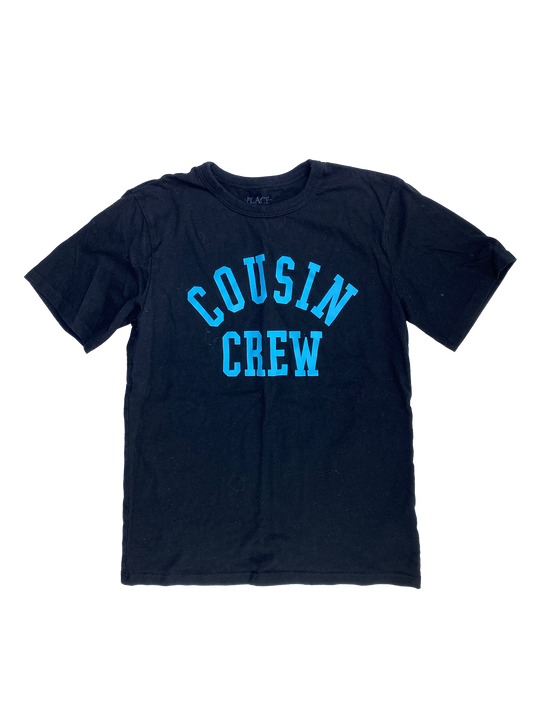 The Children's Place Navy T-Shirt with "Cousin Crew" 7-8