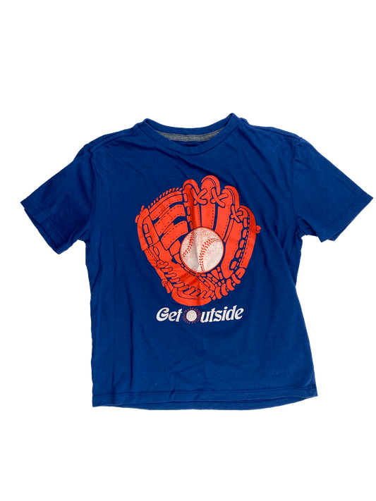 Old Navy Blue T-Shirt with Baseball Glove 8