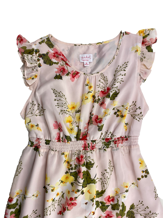 Isabel Pink Maternity Dress with Flowers M