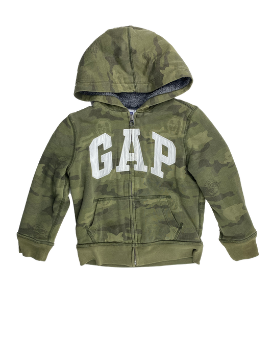 Gap / Star Wars Green Sherpa Lined Zip-Up Hoodie with 3CPO 4-5