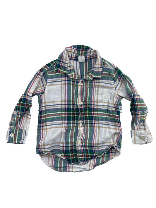 Baby Gap Plaid Long Sleeve Button-Up 2T