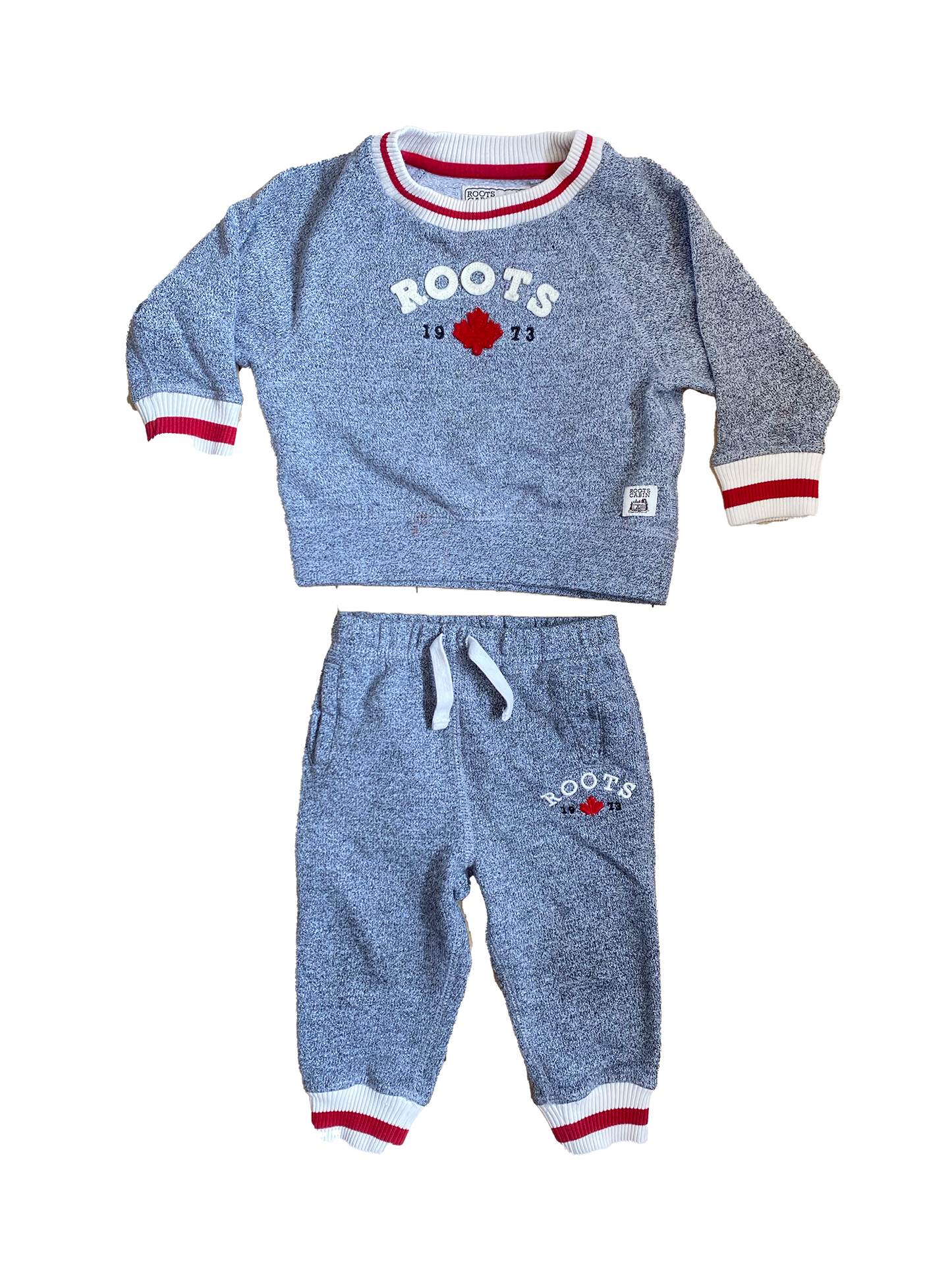 ❗️Small Stain: Roots Cabin Sweat Suit 6-12M