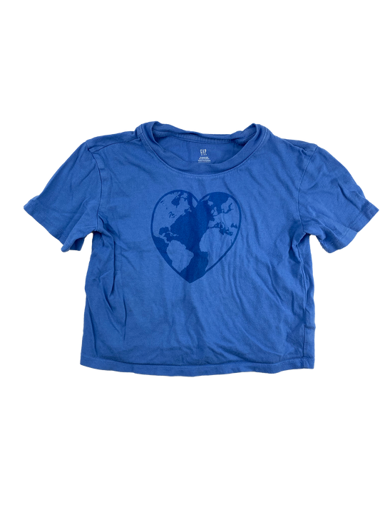 Gap Blue T-Shirt with Earth Heart 7