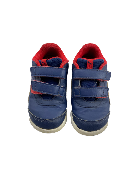 Puma Navy & Red Velcro Shoes T7