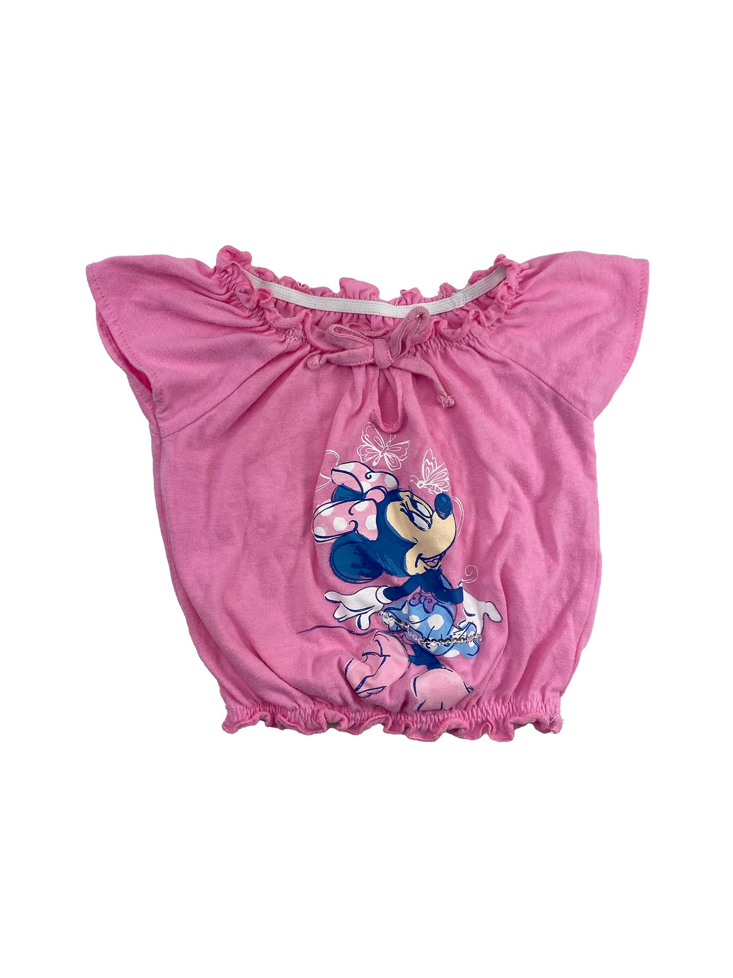 Disney Pink Short Sleeve Shirt with Minnie Mouse 2T