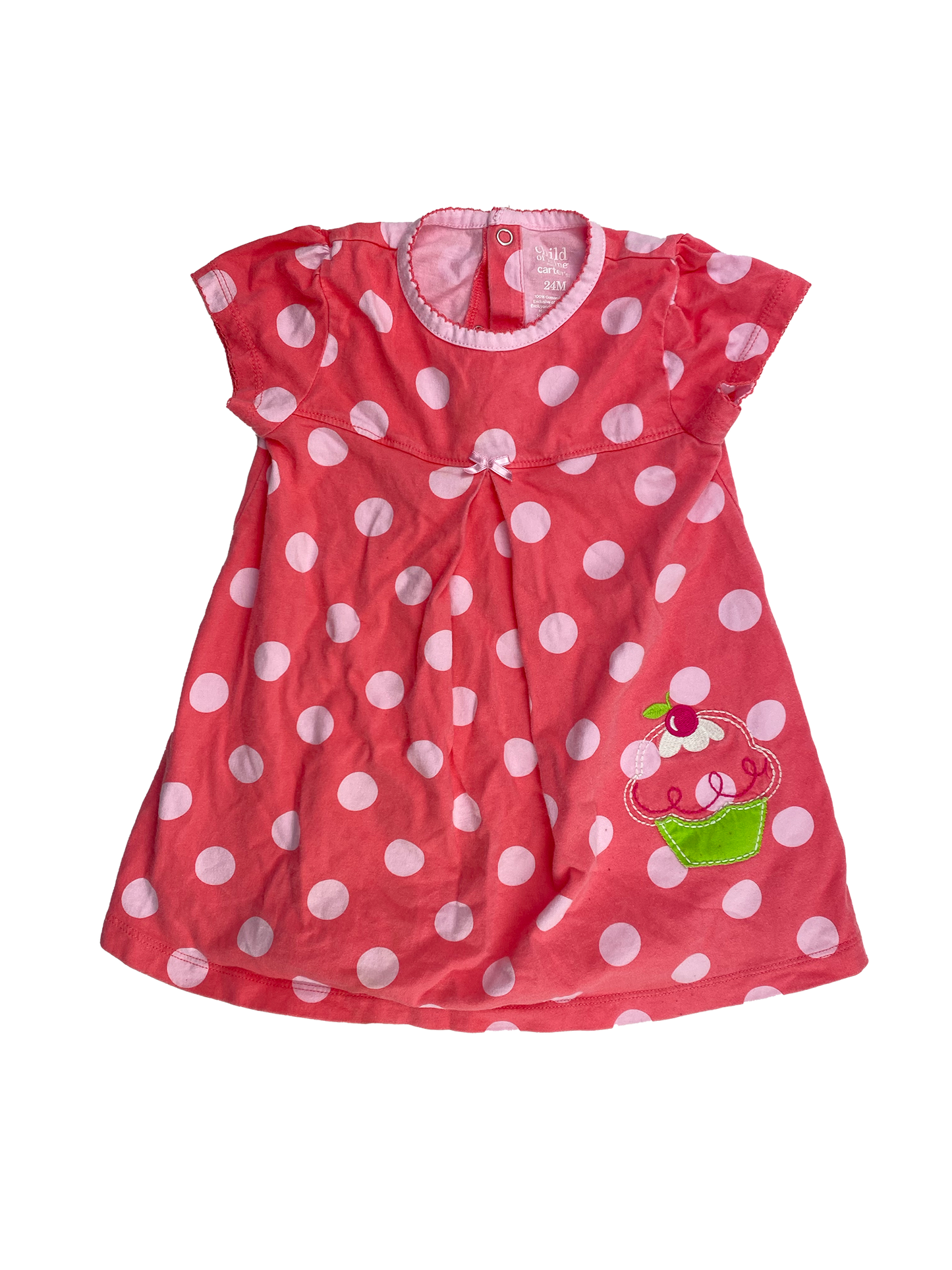 Child of Mine Pink Dress with Cupcake 24M