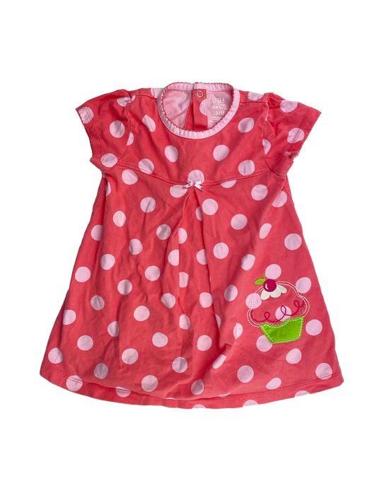 Child of Mine Pink Dress with Cupcake 24M