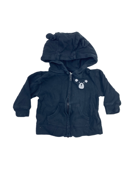 Canadiana Black Zip-Up Hoodie 3-6M