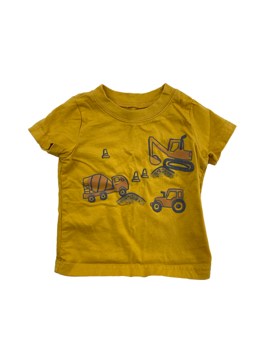Carter's Yellow T-Shirt with Digger 6-9M