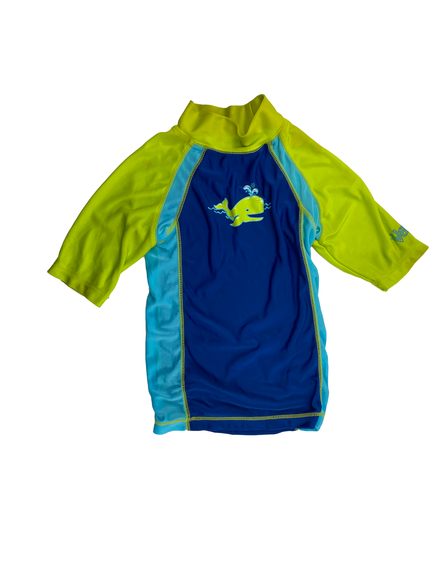 UV Skinz Blue & Green Rash Guard with Whale 3T