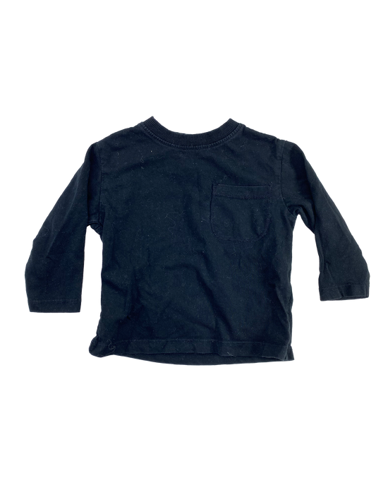 Zara Black Pocket Long Sleeve Shirt 9-12M