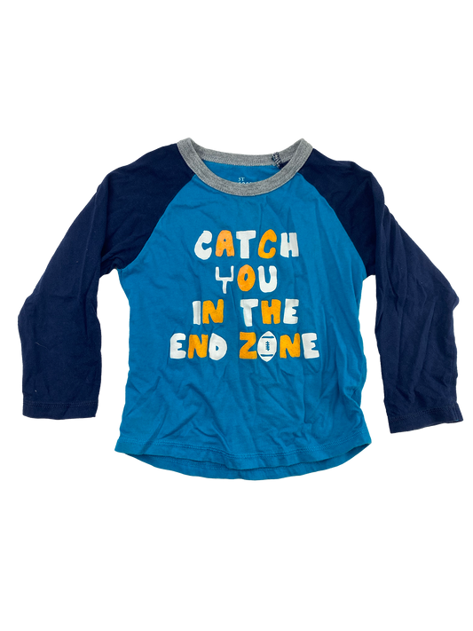 The Children's Place Blue Raglan Long Sleeve Shirt 3T