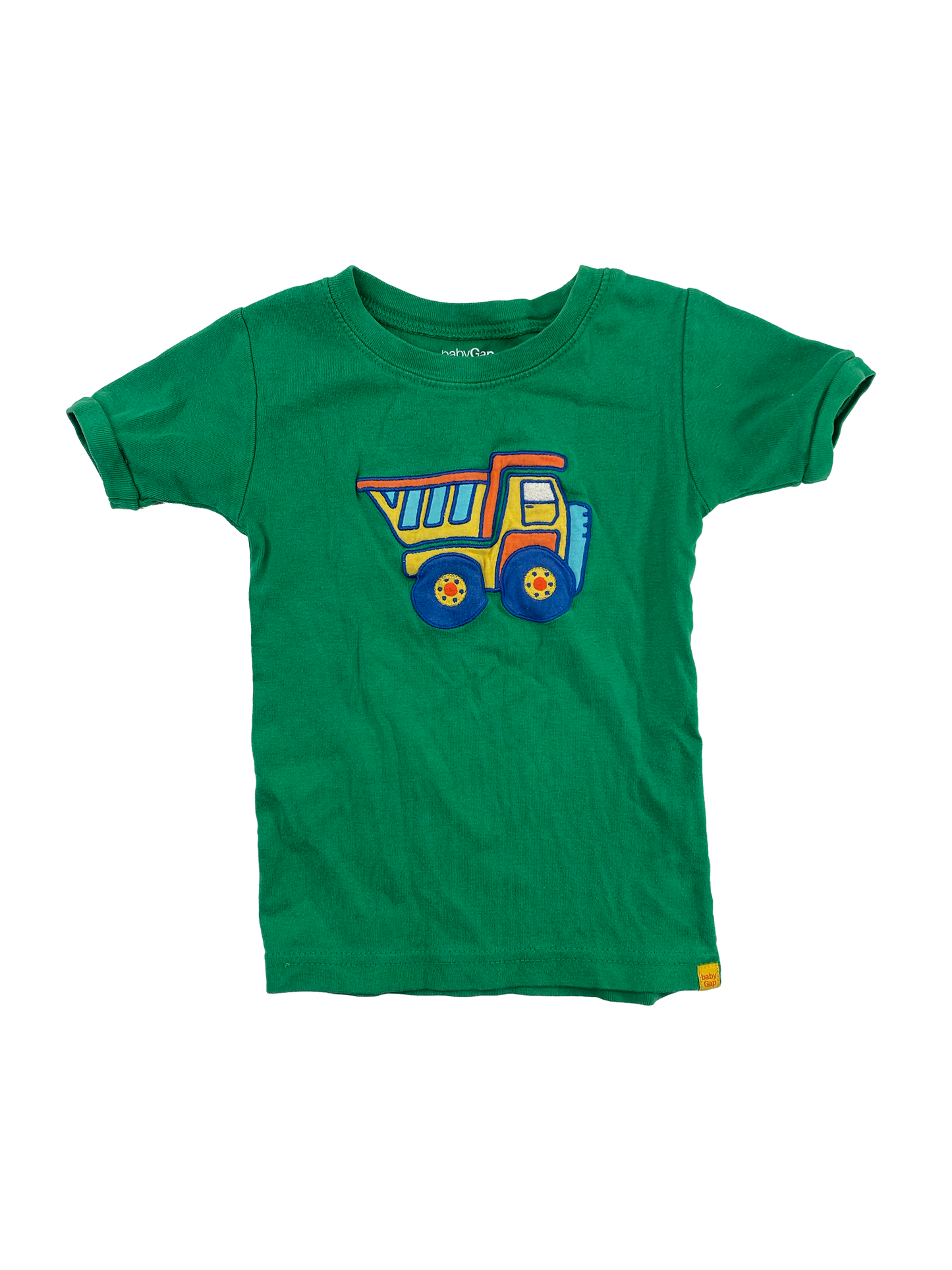 Baby Gap Green PJ Top with Construction Truck 3T